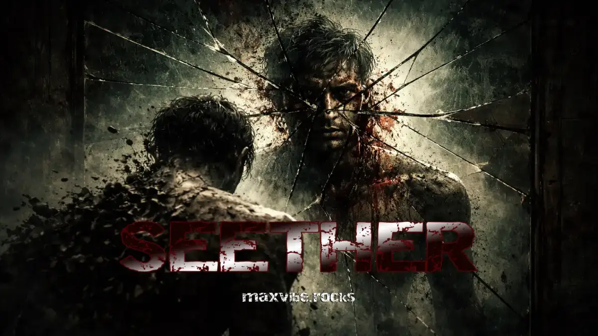 Seether band dark emotional artwork symbolizing inner conflict and fractured identity